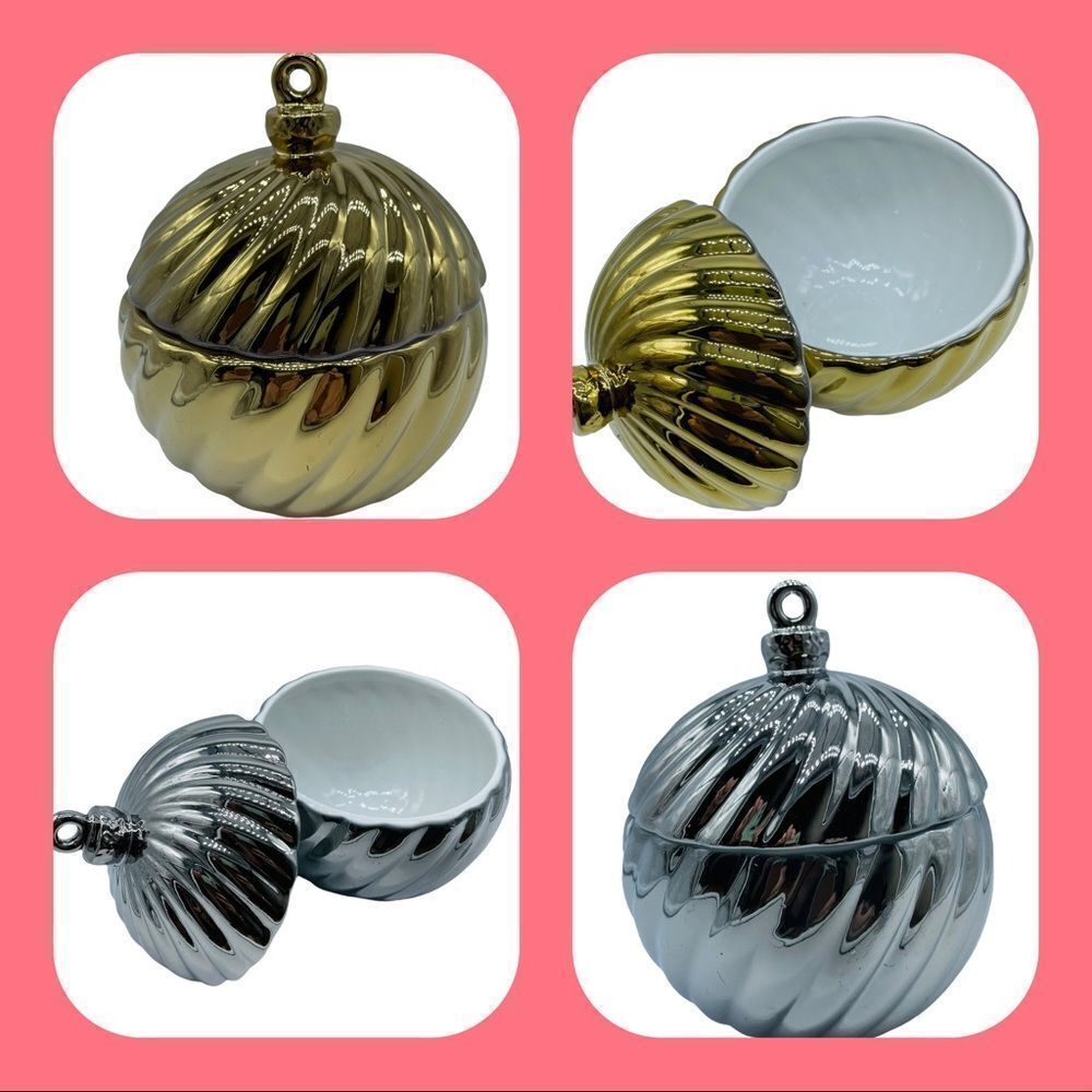 428 -‎ GOLD OR SILVER DECORATIVE ORNAMENT COVERED BOWL